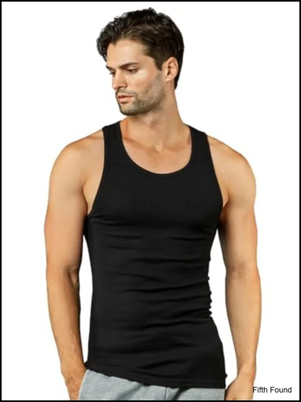 3 Pack Men's Cotton Ribbed Tank Top Undershirts A-Shirt Sleeveless